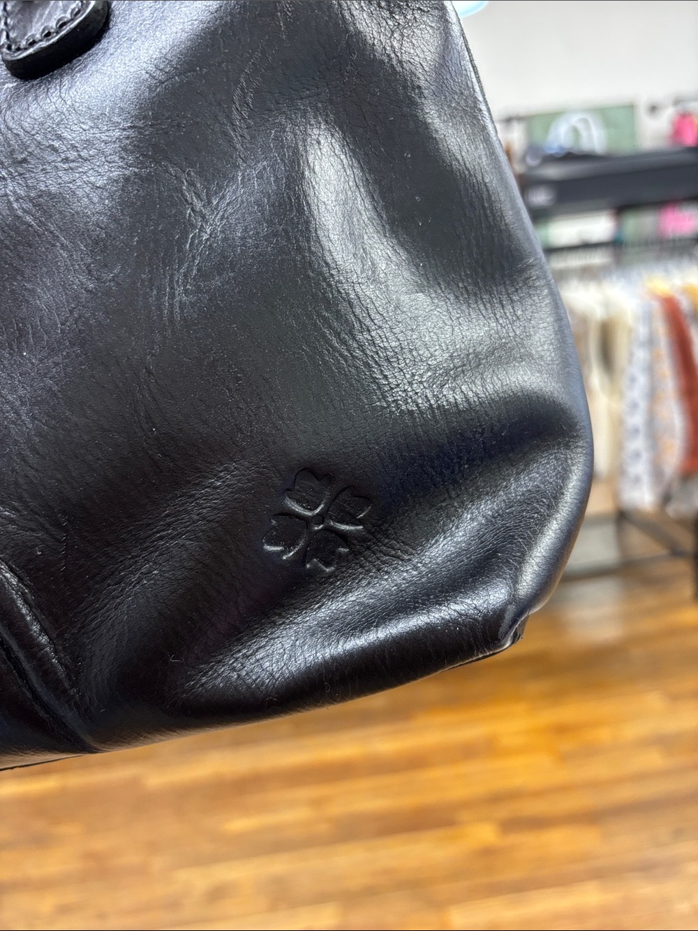 Patricia Nash Black Leather Tote Bag - Picture 3 of 7